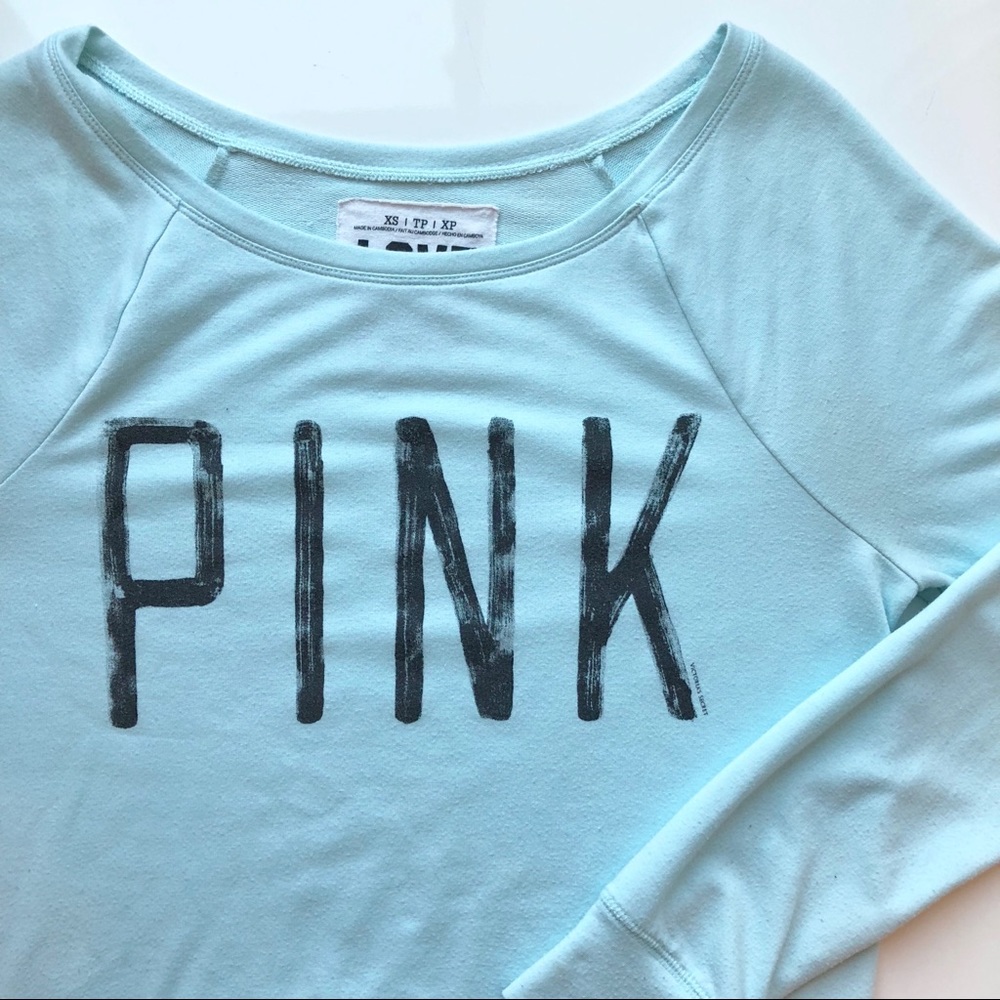 light blue PINK by VS sweater